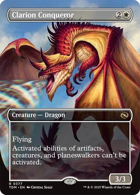 Clarion Conqueror (Borderless) card from Tarkir: Dragonstorm