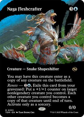 Naga Fleshcrafter (Borderless) card from Tarkir: Dragonstorm