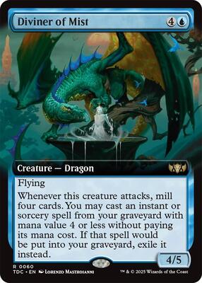Diviner of Mist (Extended Art) card from Commander: Tarkir: Dragonstorm