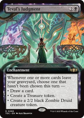 Teval's Judgment (Extended Art) card from Commander: Tarkir: Dragonstorm