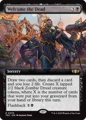 Welcome the Dead (Extended Art) card from Commander: Tarkir: Dragonstorm