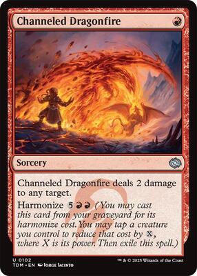Channeled Dragonfire card from Tarkir: Dragonstorm