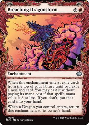 Breaching Dragonstorm (Showcase) card from Tarkir: Dragonstorm