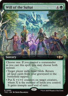 Will of the Sultai (Extended Art) card from Commander: Tarkir: Dragonstorm