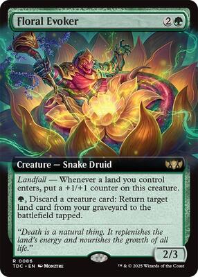 Floral Evoker (Extended Art) card from Commander: Tarkir: Dragonstorm