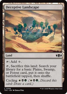 Deceptive Landscape card from Commander: Tarkir: Dragonstorm
