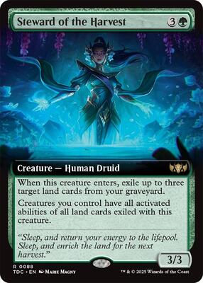 Steward of the Harvest (Extended Art) card from Commander: Tarkir: Dragonstorm