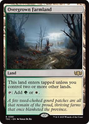 Overgrown Farmland card from Commander: Tarkir: Dragonstorm