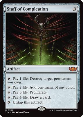 Staff of Compleation card from Commander: Tarkir: Dragonstorm