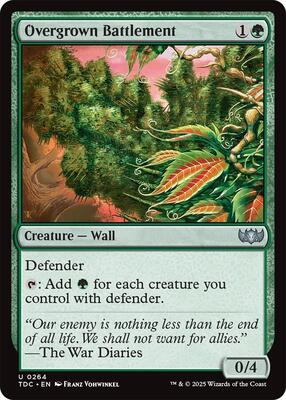 Overgrown Battlement card from Commander: Tarkir: Dragonstorm