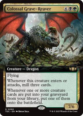 Colossal Grave-Reaver (Extended Art) card from Commander: Tarkir: Dragonstorm