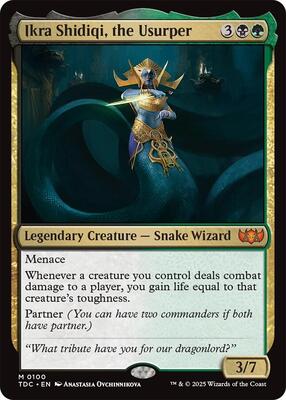 Ikra Shidiqi, the Usurper card from Commander: Tarkir: Dragonstorm