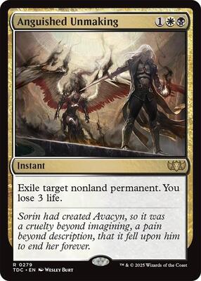 Anguished Unmaking card from Commander: Tarkir: Dragonstorm