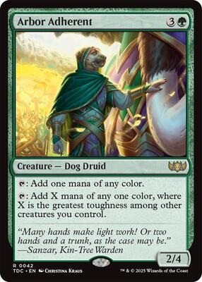 Arbor Adherent card from Commander: Tarkir: Dragonstorm