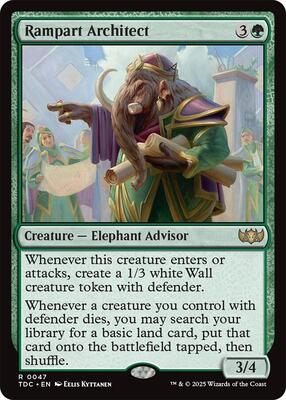 Rampart Architect card from Commander: Tarkir: Dragonstorm