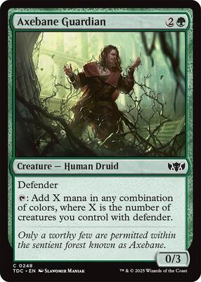 Axebane Guardian card from Commander: Tarkir: Dragonstorm