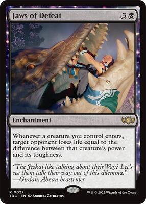 Jaws of Defeat card from Commander: Tarkir: Dragonstorm