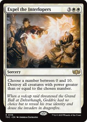 Expel the Interlopers card from Commander: Tarkir: Dragonstorm