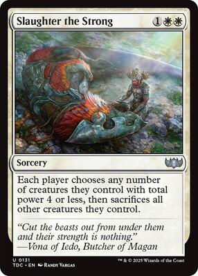Slaughter the Strong card from Commander: Tarkir: Dragonstorm
