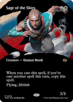 Sage of the Skies (Borderless) card from Tarkir: Dragonstorm