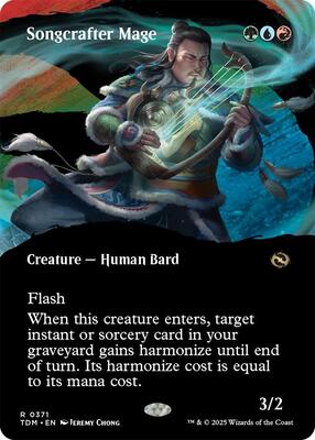 Songcrafter Mage (Borderless) card from Tarkir: Dragonstorm