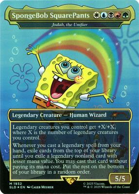 SpongeBob SquarePants - Jodah, the Unifier (Rainbow Foil) card from Secret Lair Drop Series