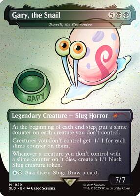 Gary, the Snail - Toxrill, the Corrosive (Rainbow Foil) card from Secret Lair Drop Series
