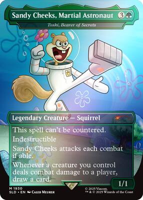 Sandy Cheeks, Martial Astronaut - Toski, Bearer of Secrets (Rainbow Foil) card from Secret Lair Drop Series
