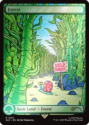 Forest (1943) (Rainbow Foil) card from Secret Lair Drop Series