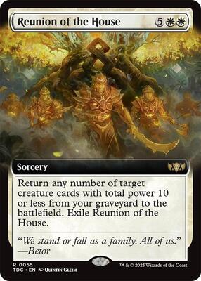 Reunion of the House (Extended Art) card from Commander: Tarkir: Dragonstorm