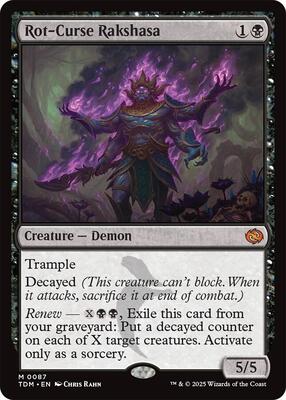 Rot-Curse Rakshasa card from Tarkir: Dragonstorm