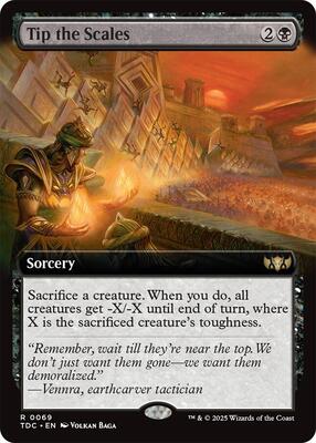 Tip the Scales (Extended Art) card from Commander: Tarkir: Dragonstorm