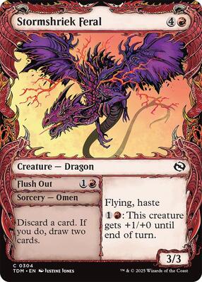 Stormshriek Feral (Showcase) card from Tarkir: Dragonstorm