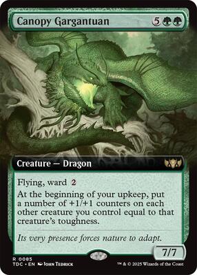 Canopy Gargantuan (Extended Art) card from Commander: Tarkir: Dragonstorm