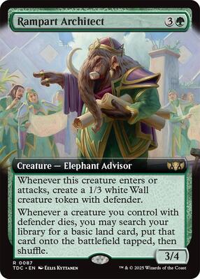 Rampart Architect (Extended Art) card from Commander: Tarkir: Dragonstorm