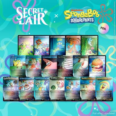 Secret Lair Drop: Our Boss is on Vacation Superdrop: Spongebob Squarepants Bundle - Rainbow Foil Edition card from Secret Lair Drop Series