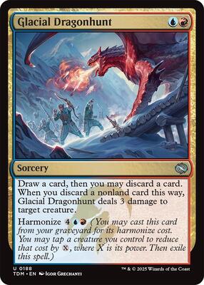 Glacial Dragonhunt card from Tarkir: Dragonstorm