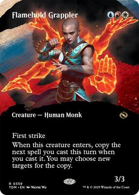 Flamehold Grappler (Borderless) card from Tarkir: Dragonstorm