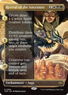 Revival of the Ancestors (Borderless) card from Tarkir: Dragonstorm