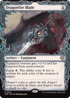 Dragonfire Blade (Showcase) card from Tarkir: Dragonstorm