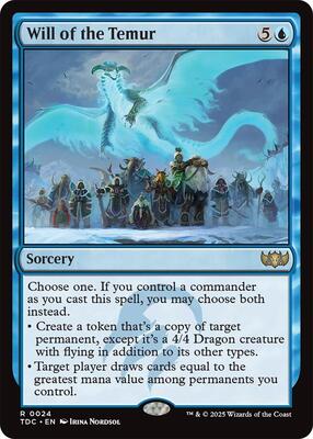 Will of the Temur card from Commander: Tarkir: Dragonstorm