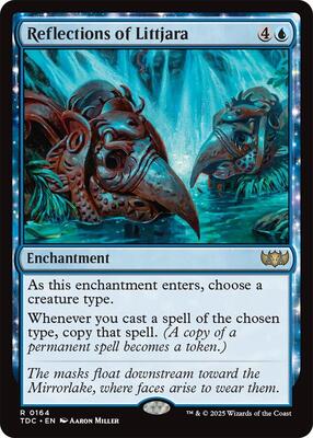 Reflections of Littjara card from Commander: Tarkir: Dragonstorm