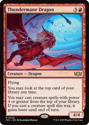 Thundermane Dragon card from Commander: Tarkir: Dragonstorm
