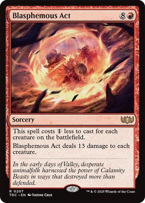 Blasphemous Act card from Commander: Tarkir: Dragonstorm