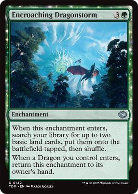 Encroaching Dragonstorm card from Tarkir: Dragonstorm