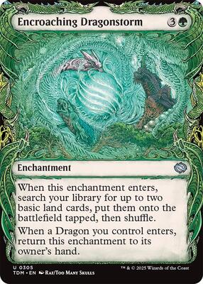 Encroaching Dragonstorm (Showcase) card from Tarkir: Dragonstorm