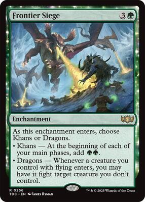 Frontier Siege card from Commander: Tarkir: Dragonstorm
