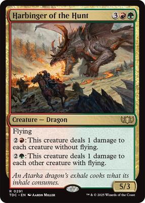 Harbinger of the Hunt card from Commander: Tarkir: Dragonstorm