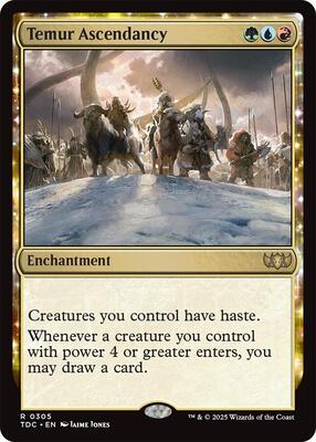 Temur Ascendancy card from Commander: Tarkir: Dragonstorm