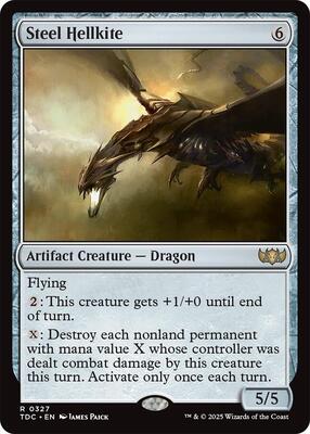 Steel Hellkite card from Commander: Tarkir: Dragonstorm